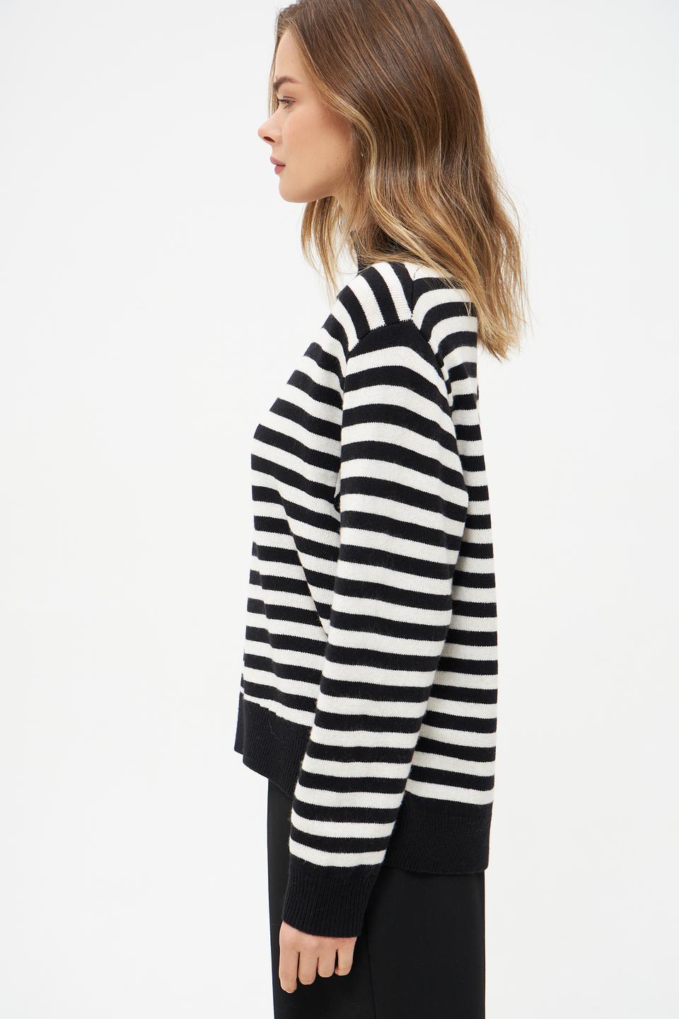 Пуловер Oui в полоску