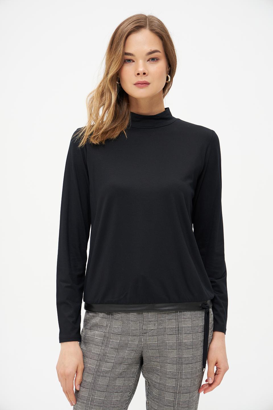 Футболка Frank Walder с драпировкой черная