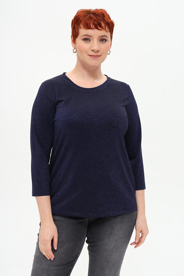 Футболка Rabe collection с блестками темно-синяя