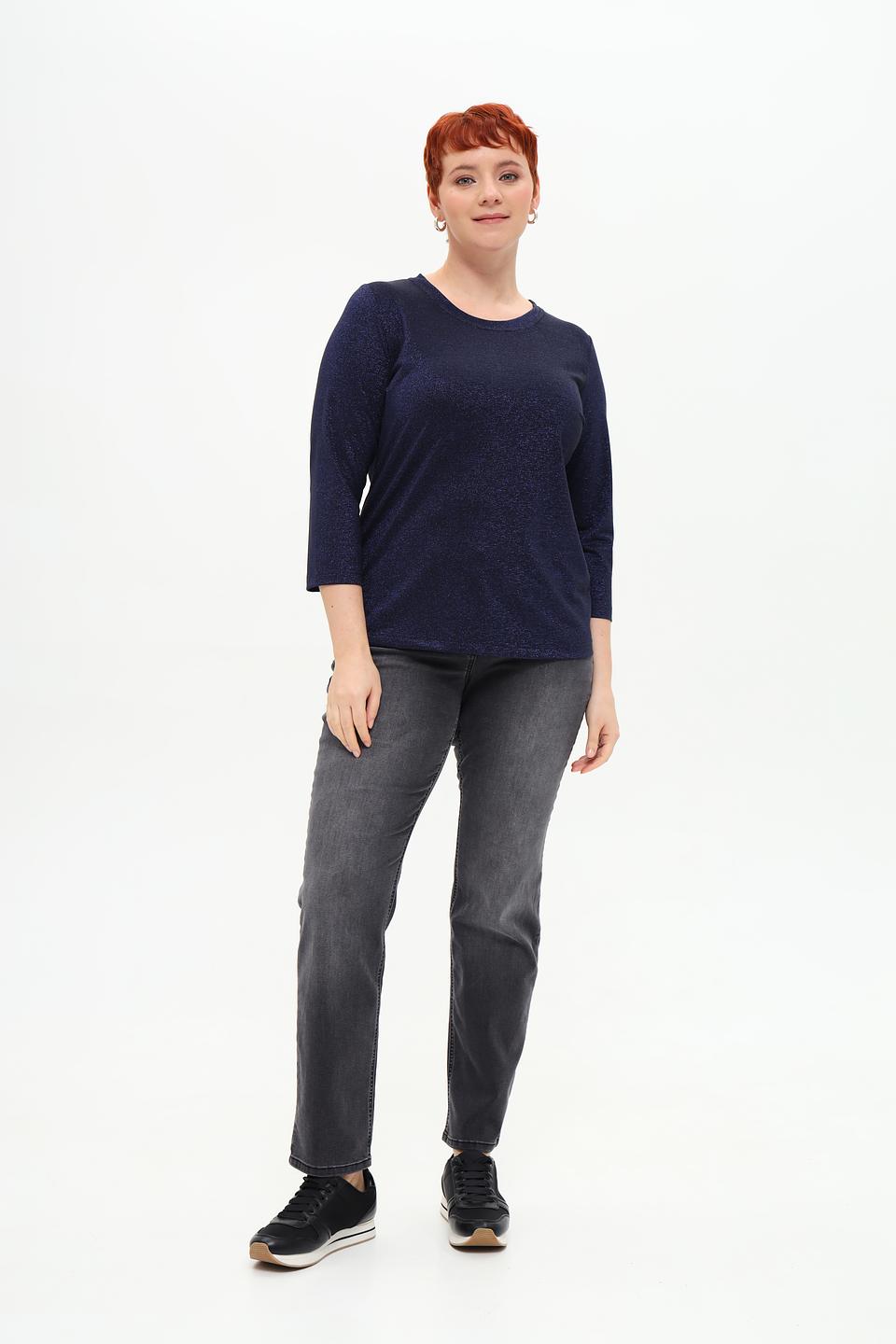 Футболка Rabe collection с блестками темно-синяя