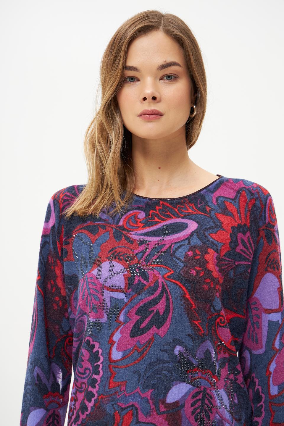 Пуловер Rabe collection с цветочным принтом