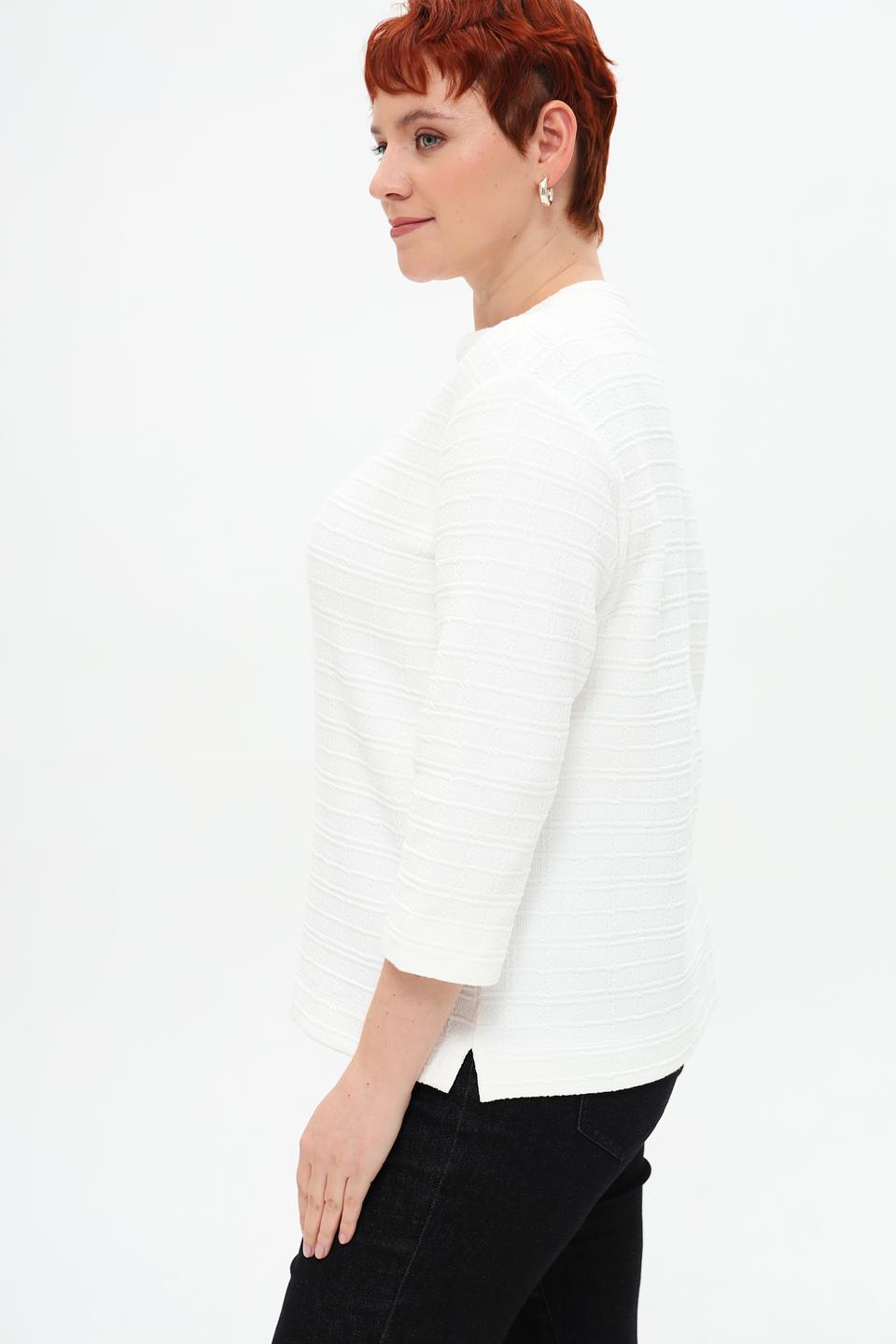Пуловер Rabe collection белый с текстурой