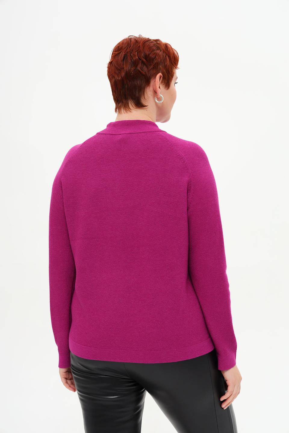 Пуловер Rabe collection фуксия с принтом