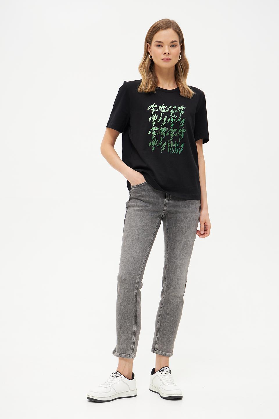 Футболка Marc Cain с принтом чёрная