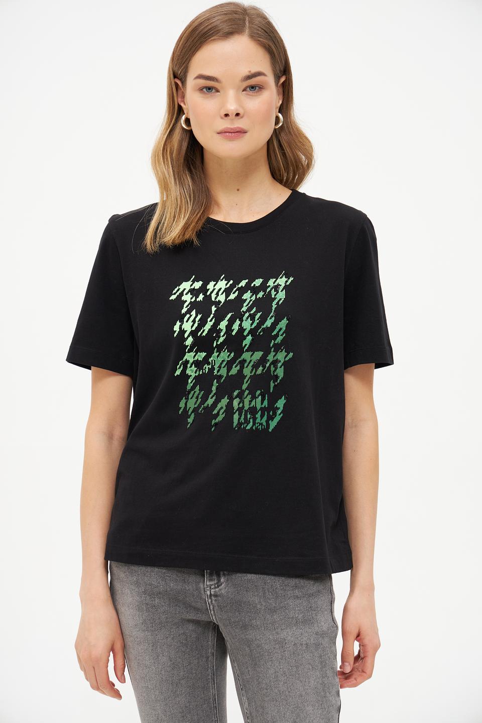 Футболка Marc Cain с принтом чёрная