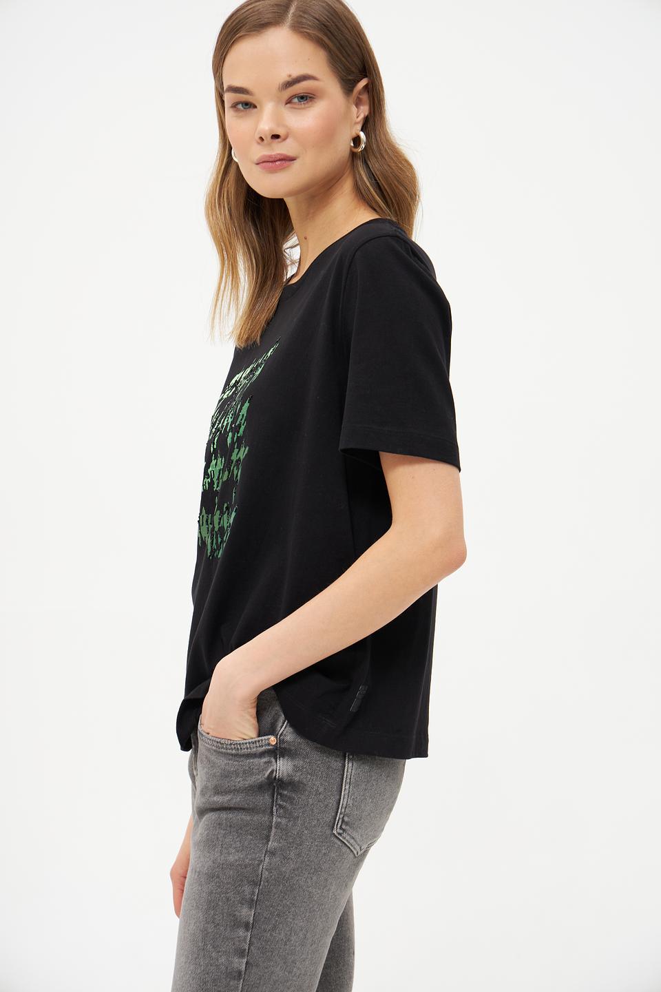 Футболка Marc Cain с принтом чёрная