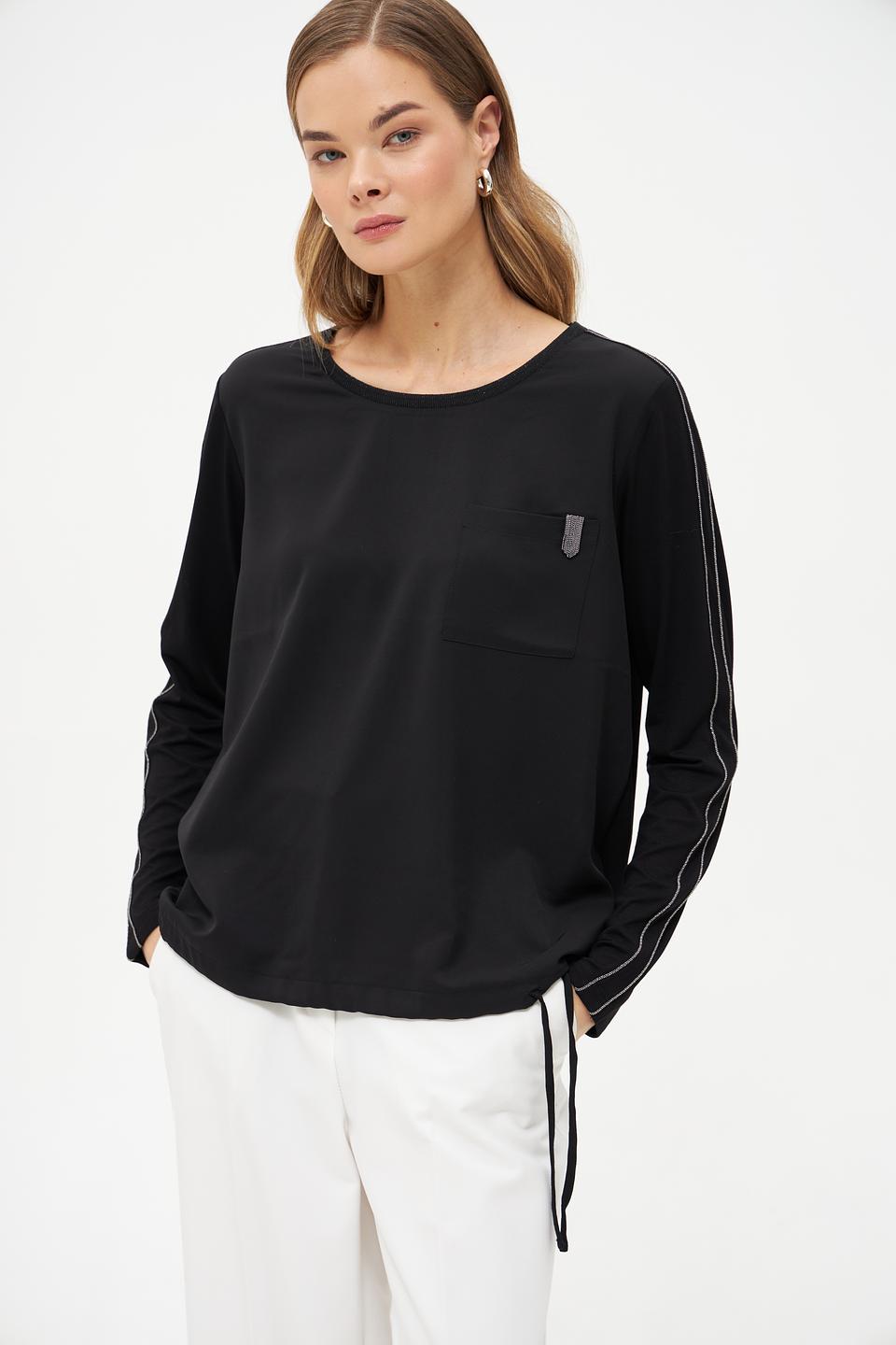 Блуза Monari с полоской чёрная