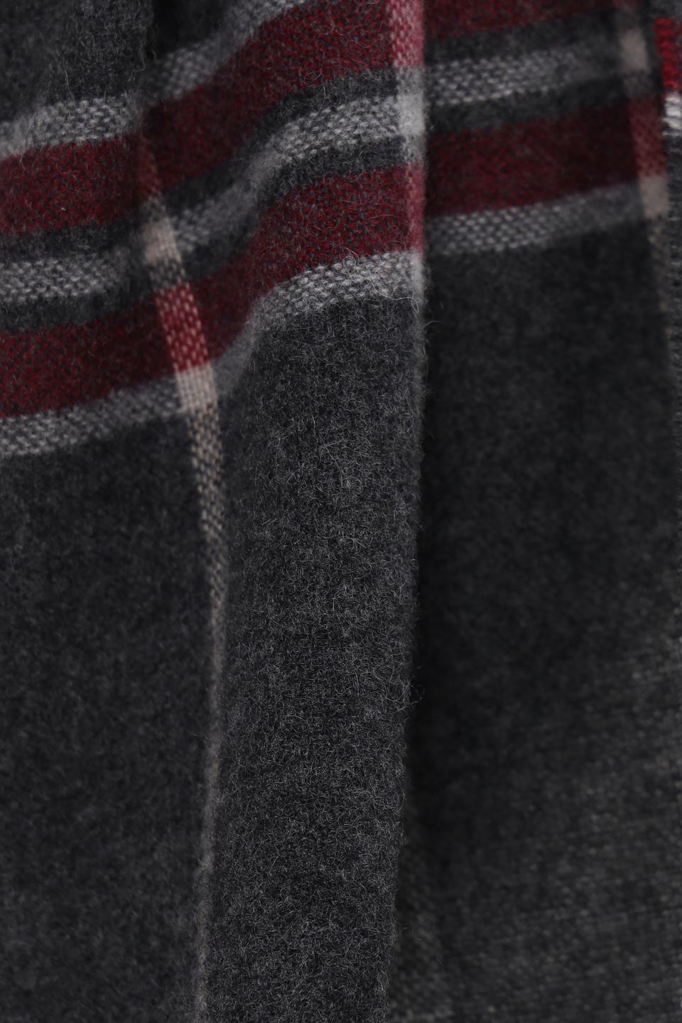 Шарф Bugatti ACC в клетку серый