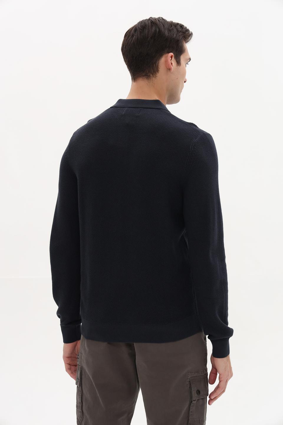 Поло Lerros трикотажное тёмно-синее