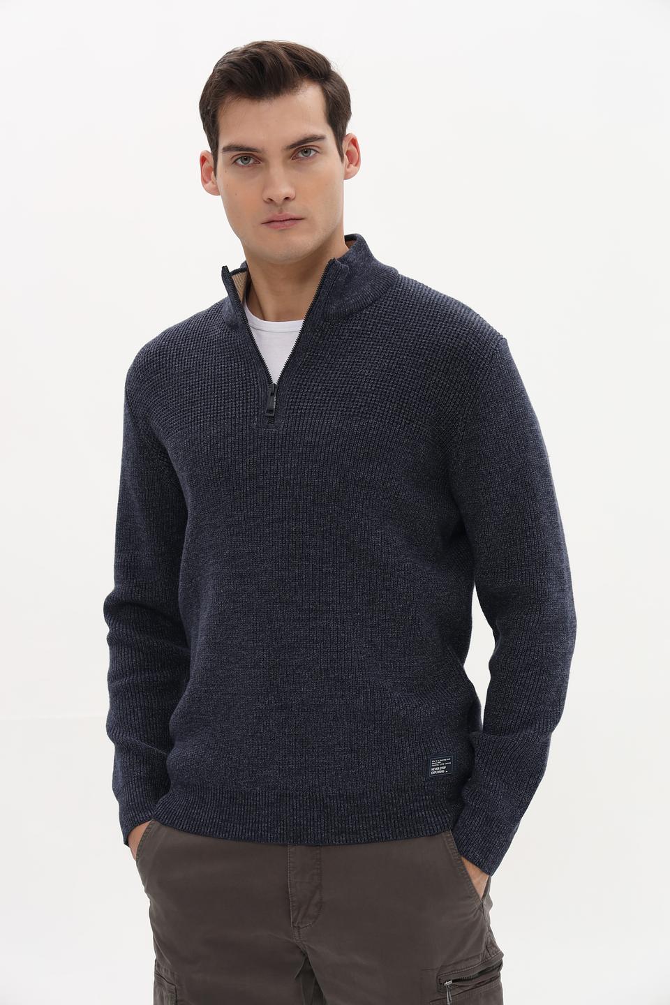 Джемпер Casa Moda с молнией синий