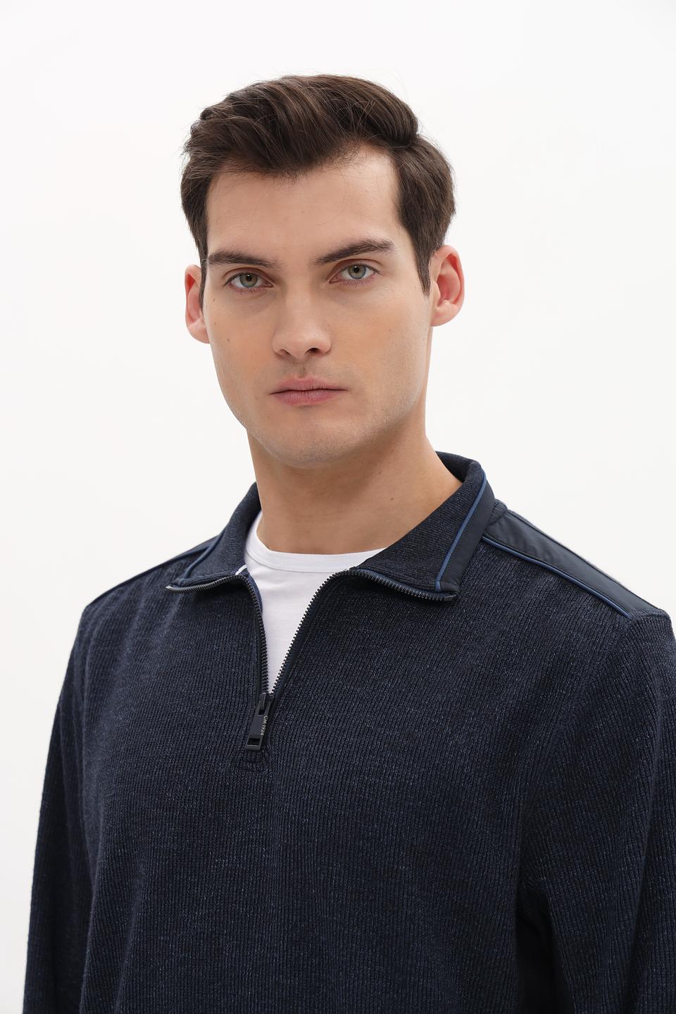 Джемпер Casa Moda с молнией темно-синий