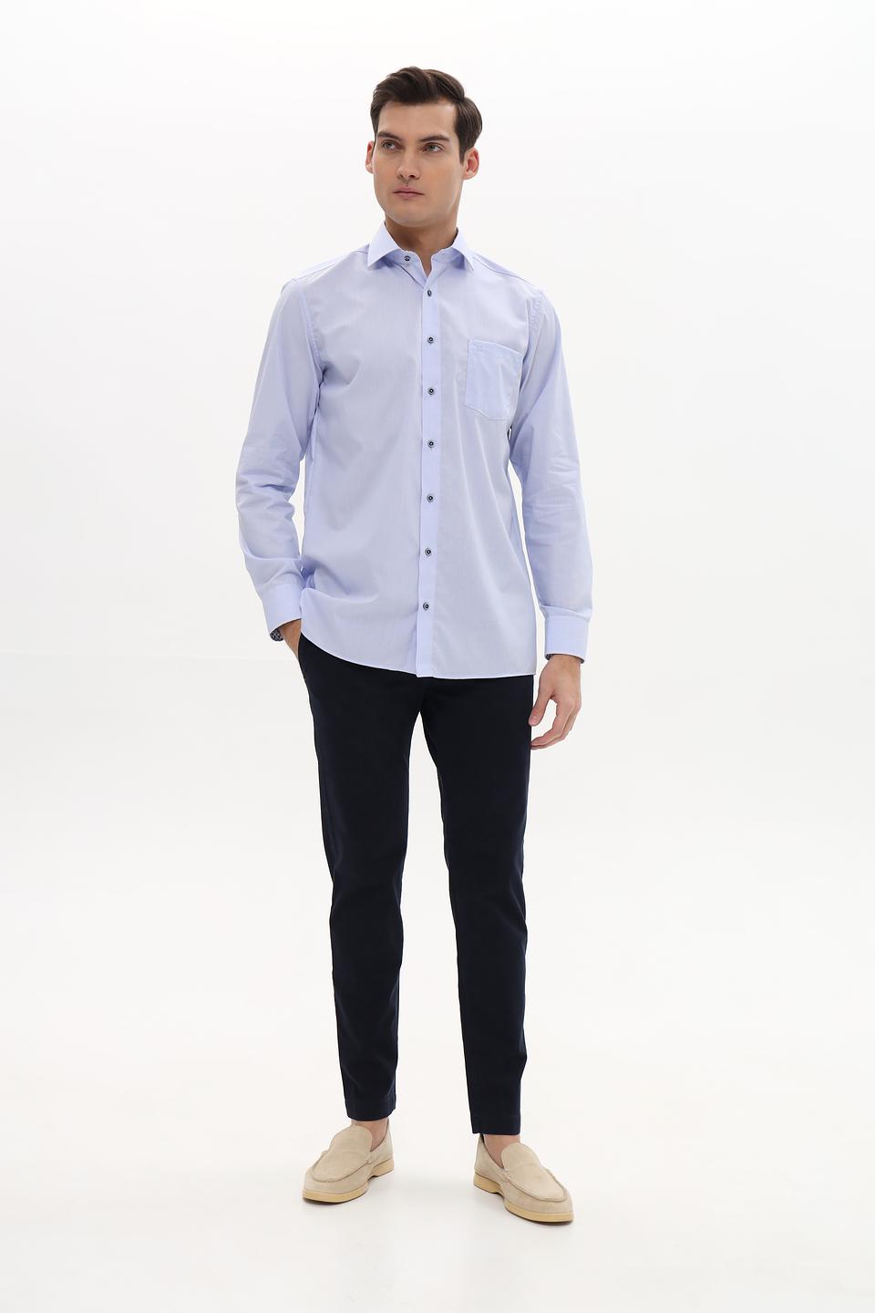 Рубашка Casa Moda голубая приталенная