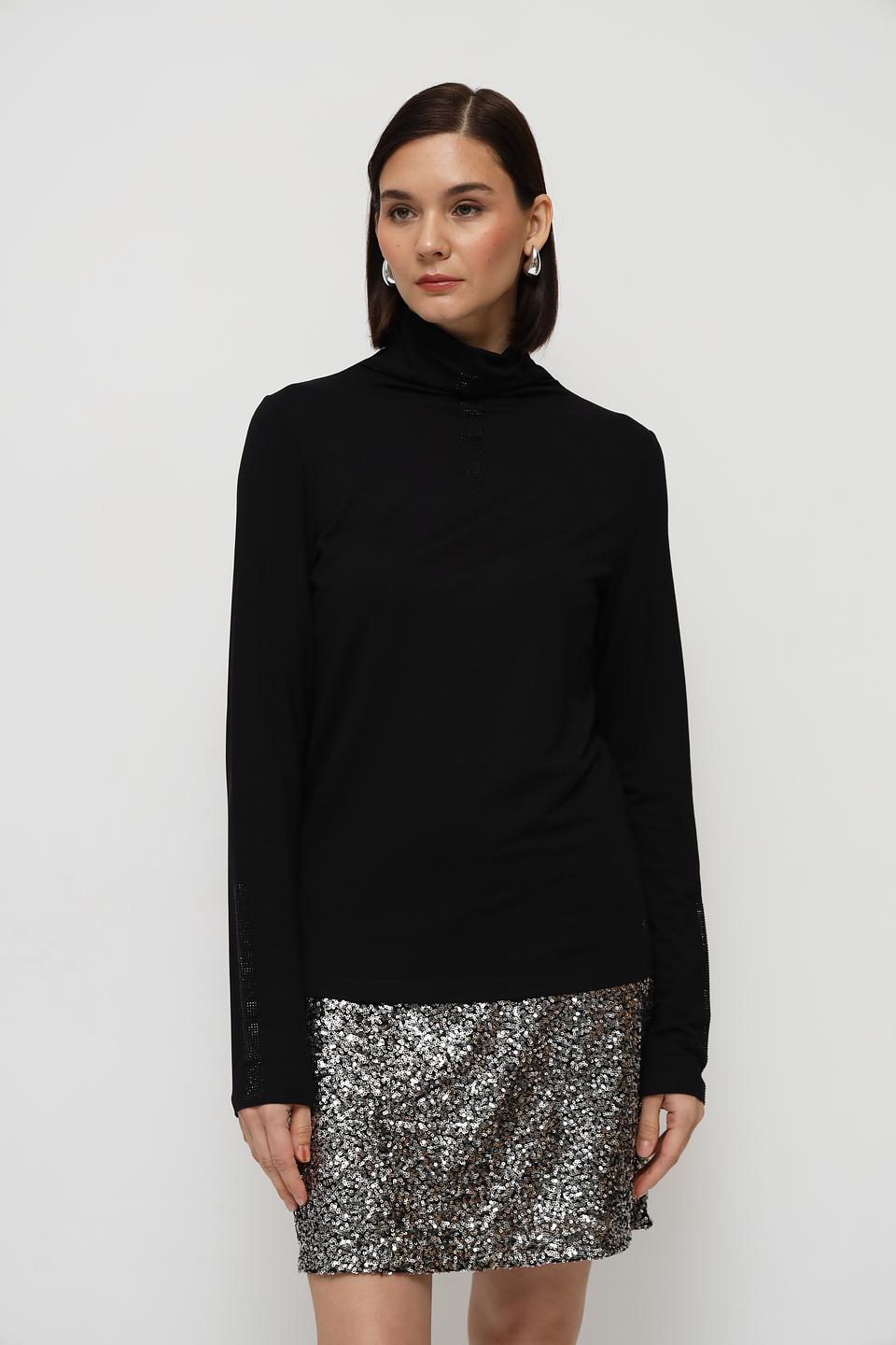 Водолазка Monari чёрная с декором