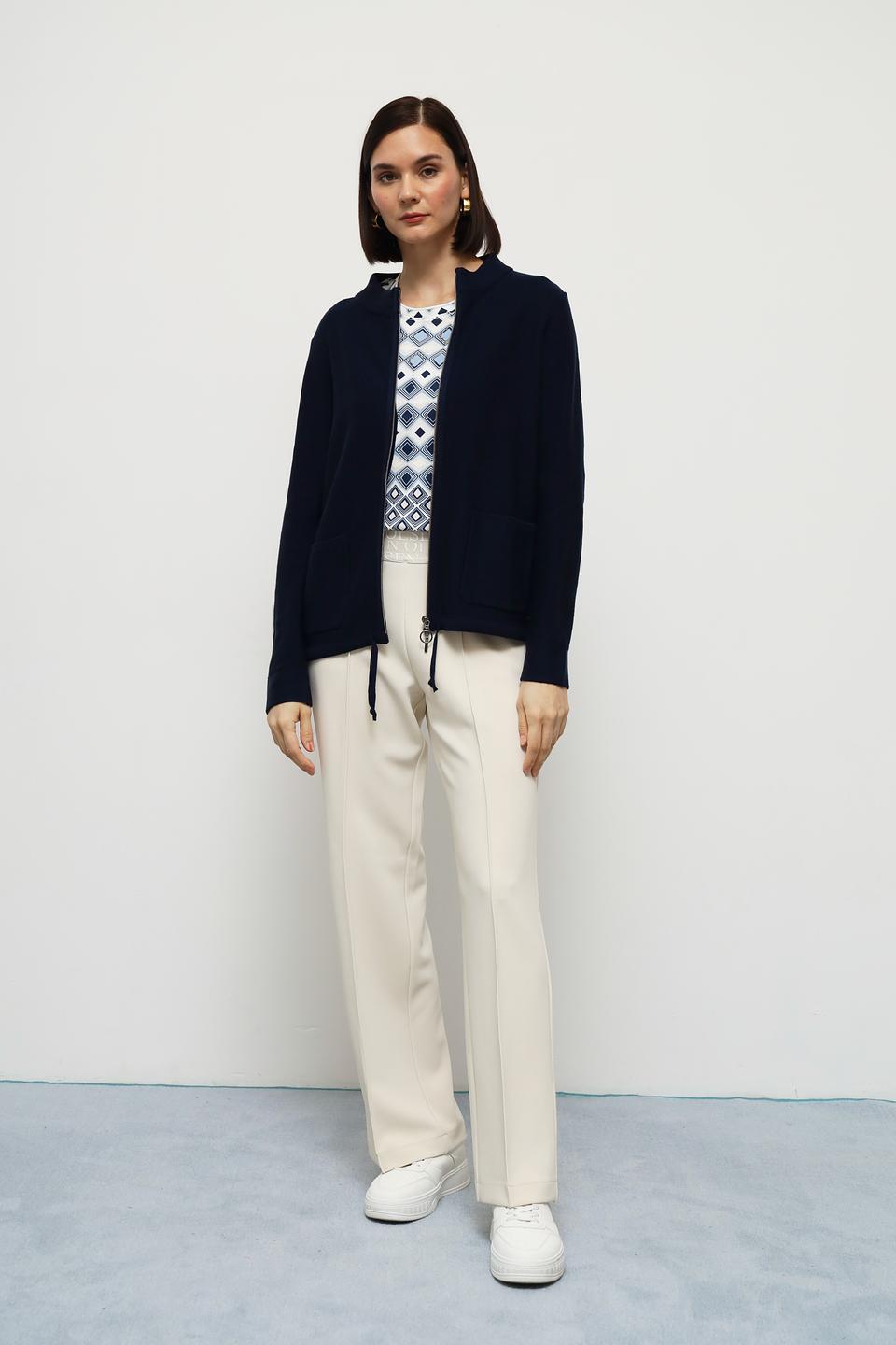 Жакет Olsen приталенный тёмно-синий