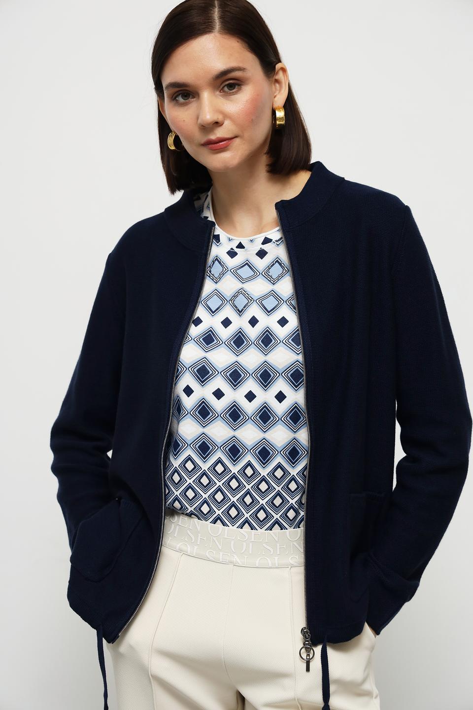 Жакет Olsen приталенный тёмно-синий