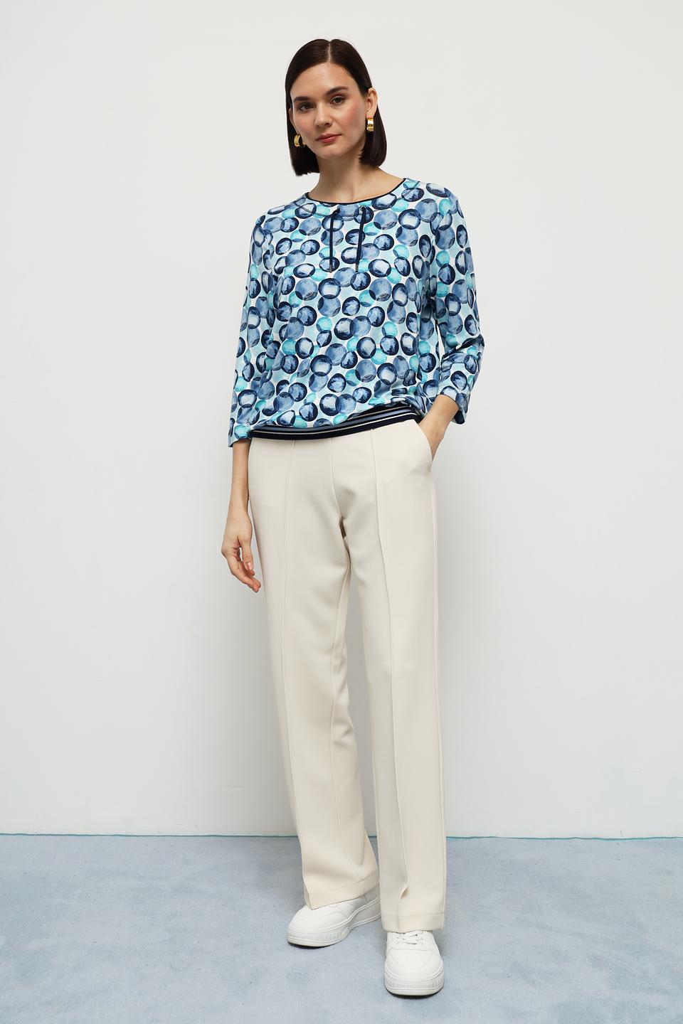 Блуза Olsen с принтом в горошек