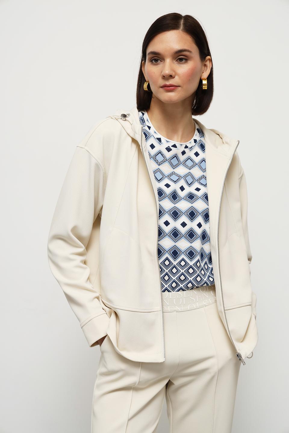 Жакет Olsen с капюшоном бежевый