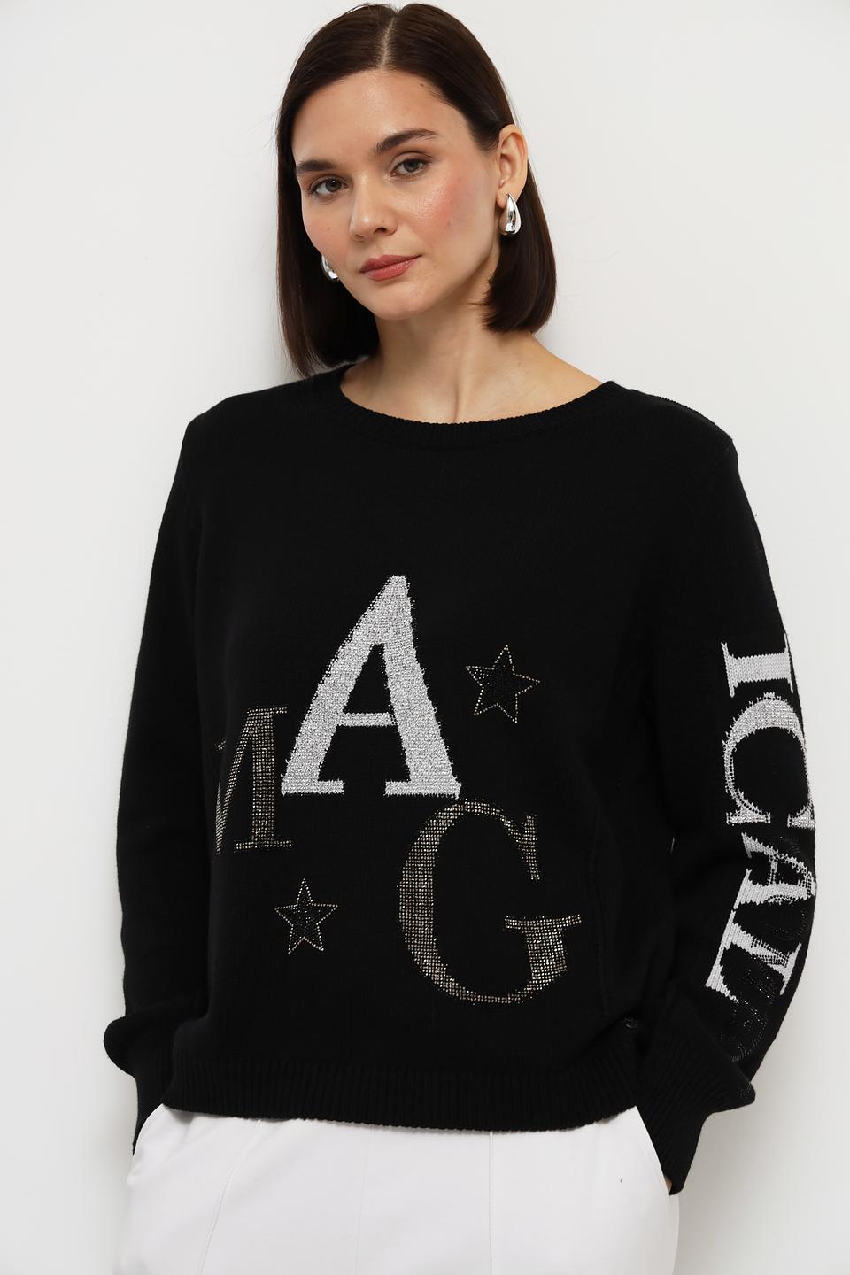 Пуловер Monari с логотипом чёрный