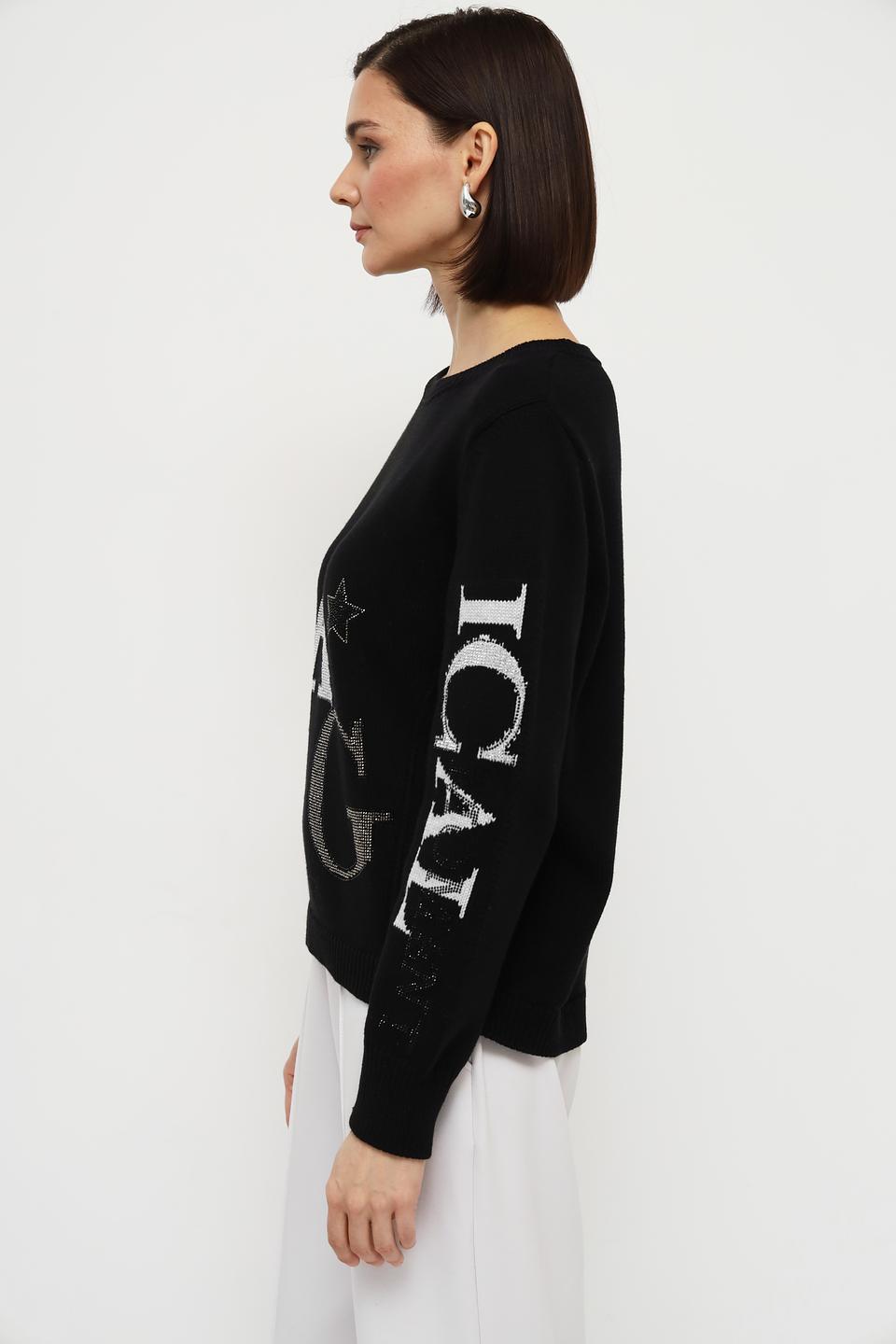 Пуловер Monari с логотипом чёрный