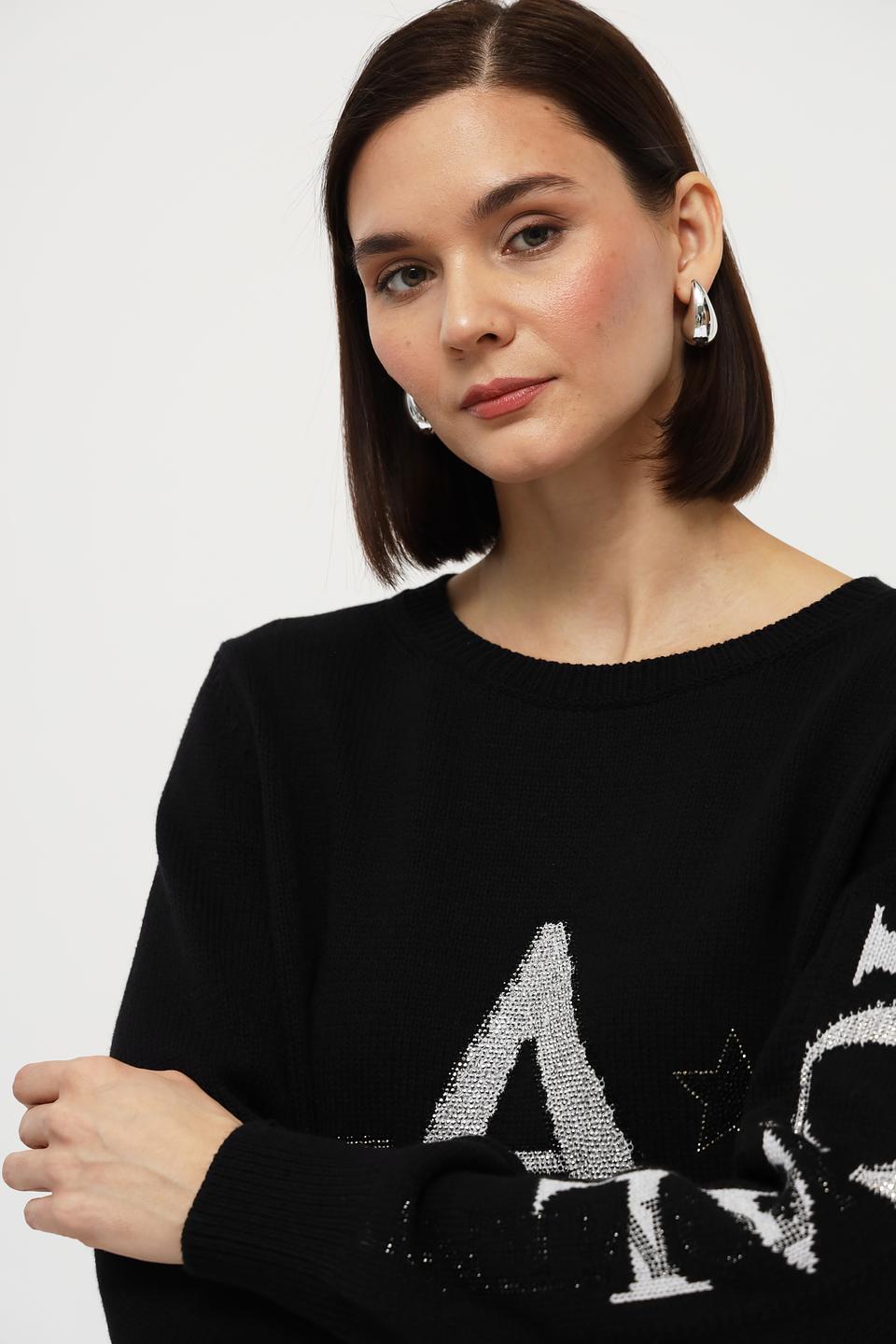 Пуловер Monari с логотипом чёрный