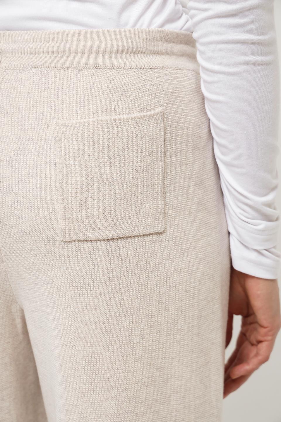 Брюки трикотажные Oui бежевые