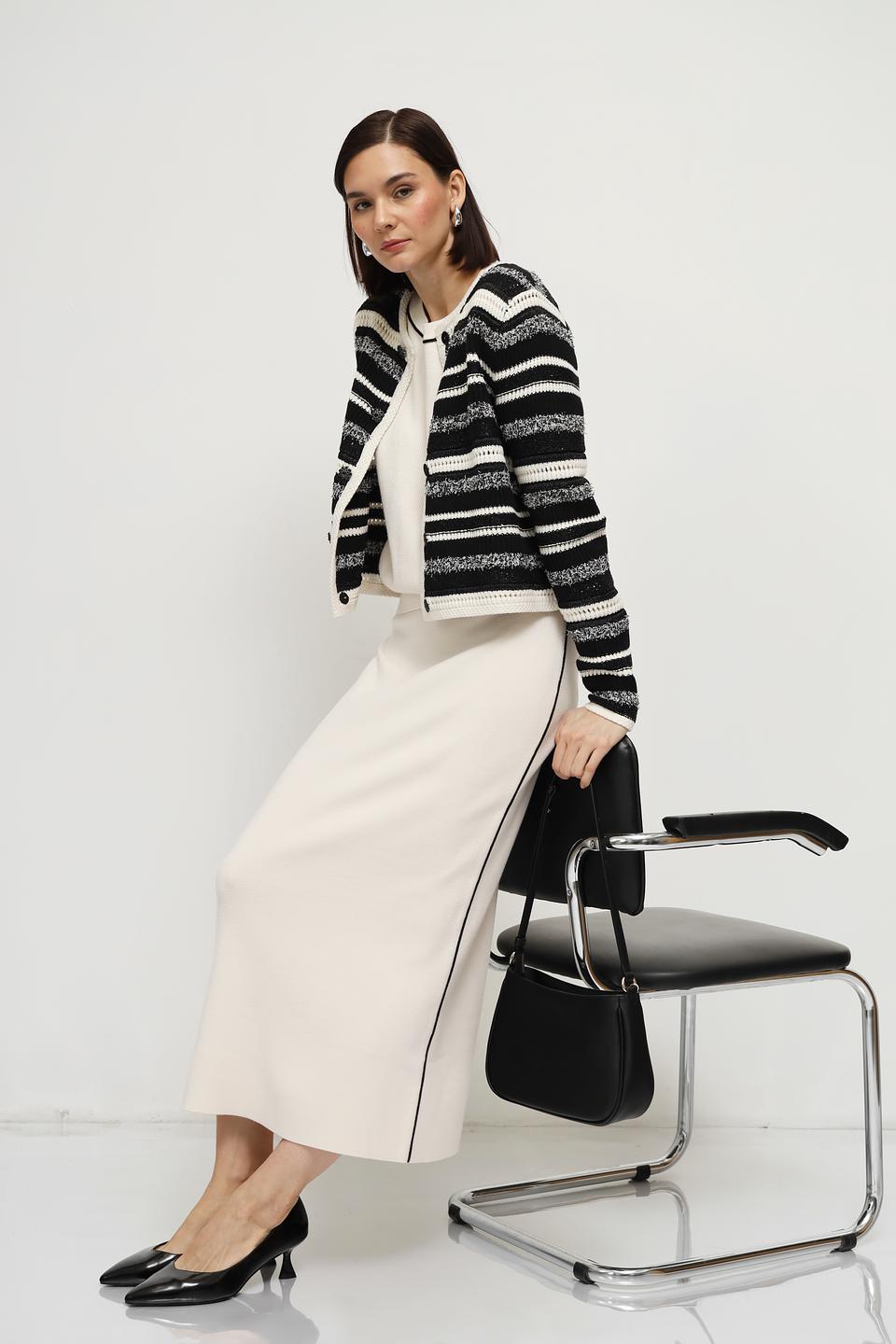 Юбка Oui миди с полоской