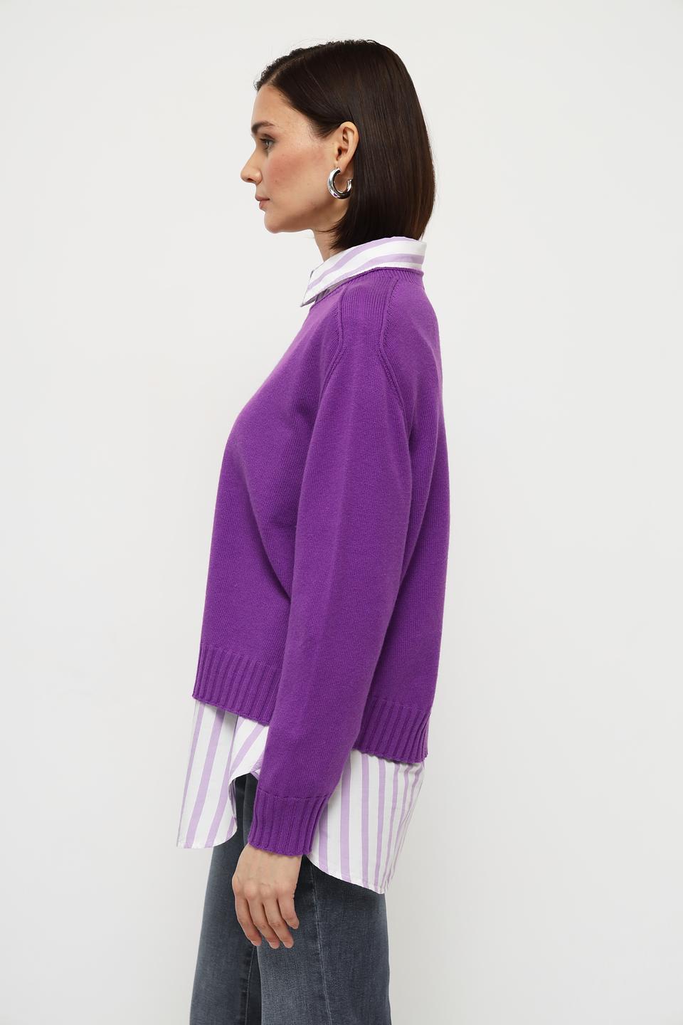 Пуловер Oui фиолетовый