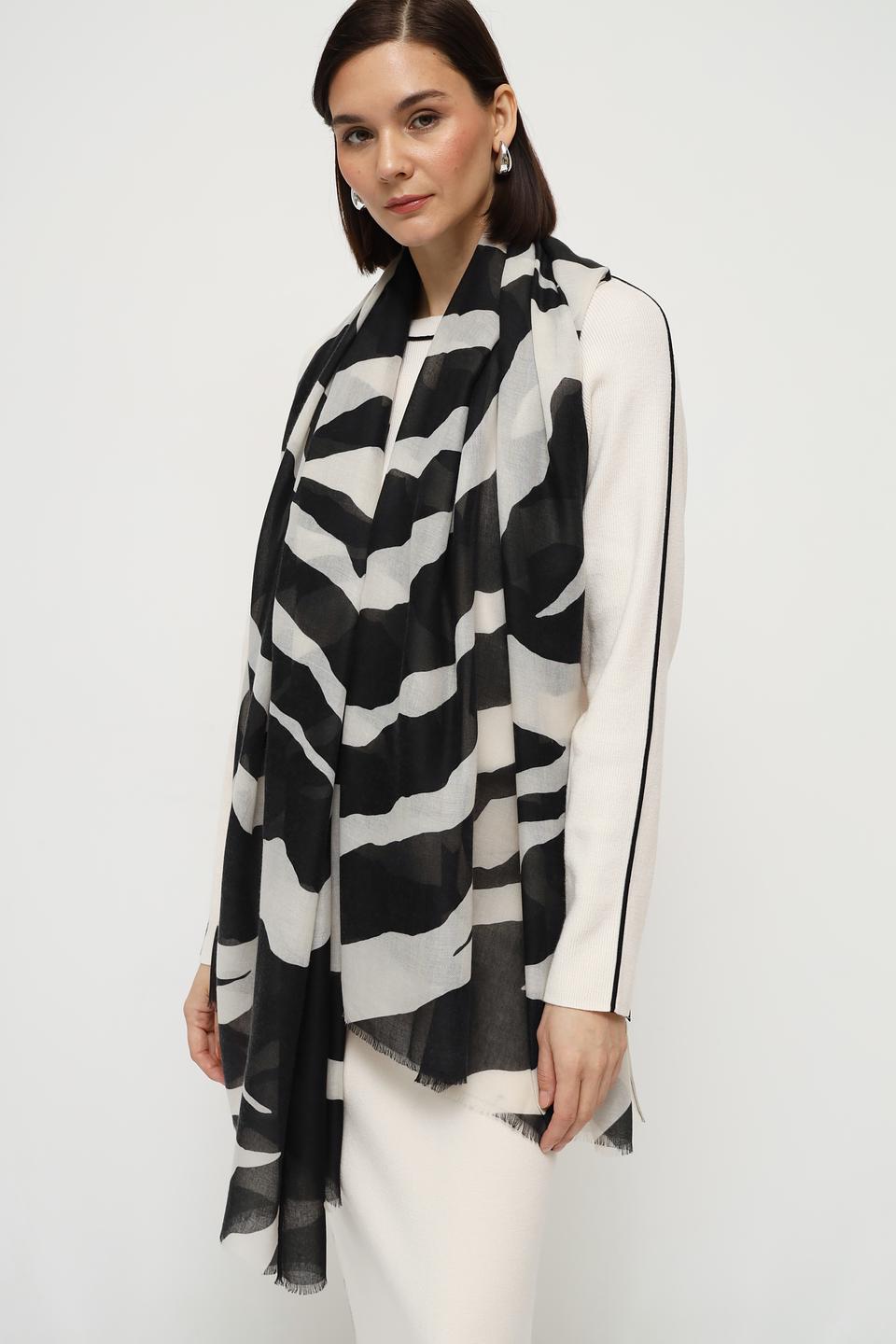 Шарф Oui с принтом зебра