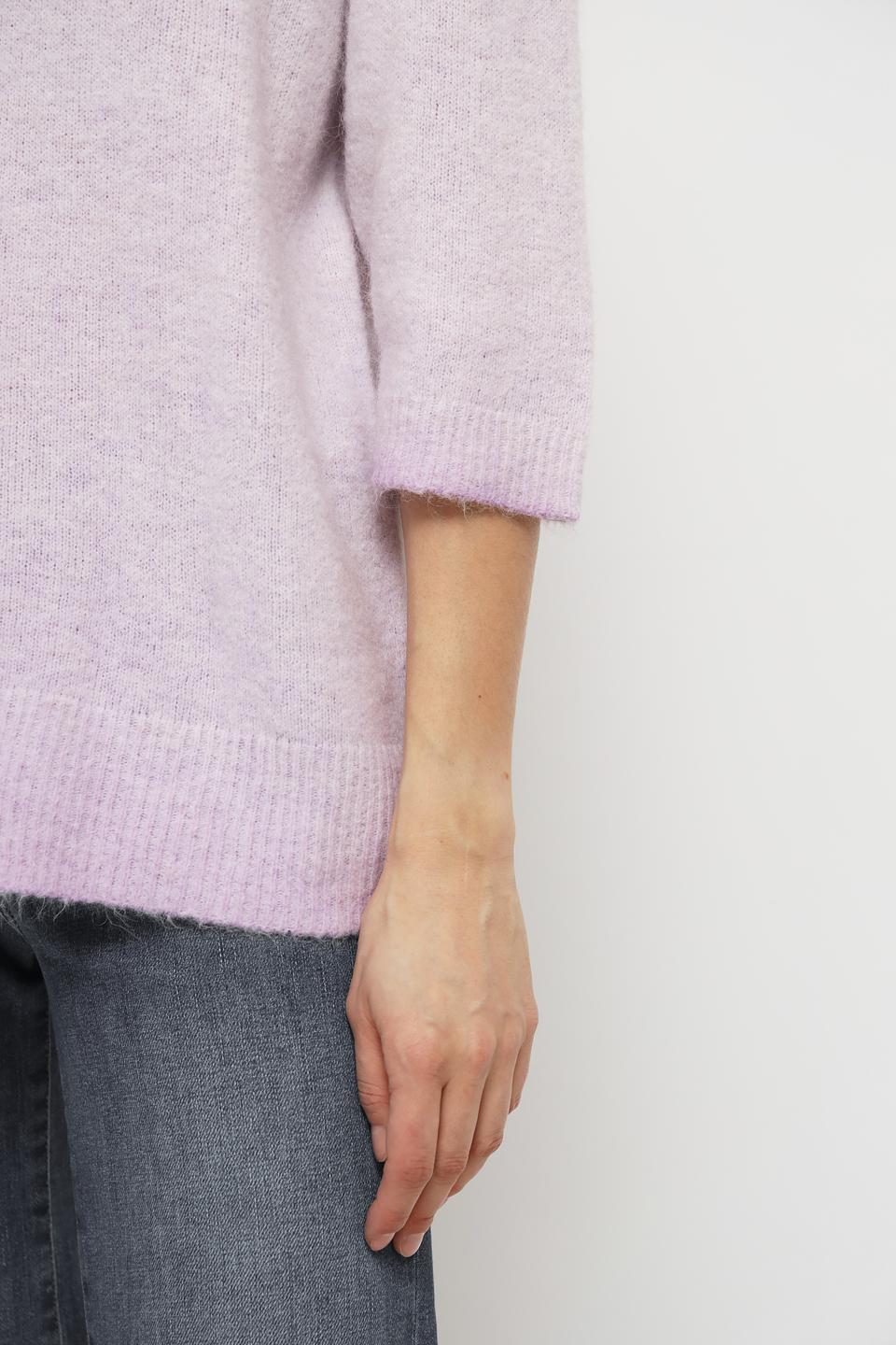 Пуловер Oui лавандовый с 3/4 рукавом