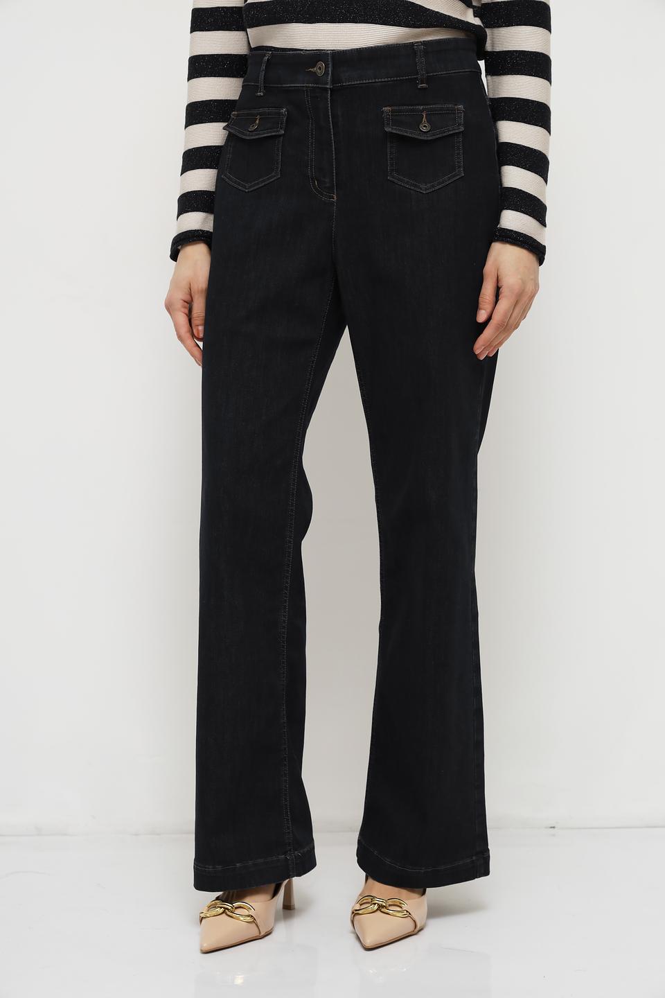 Джинсы Bianca клеш тёмно-синие