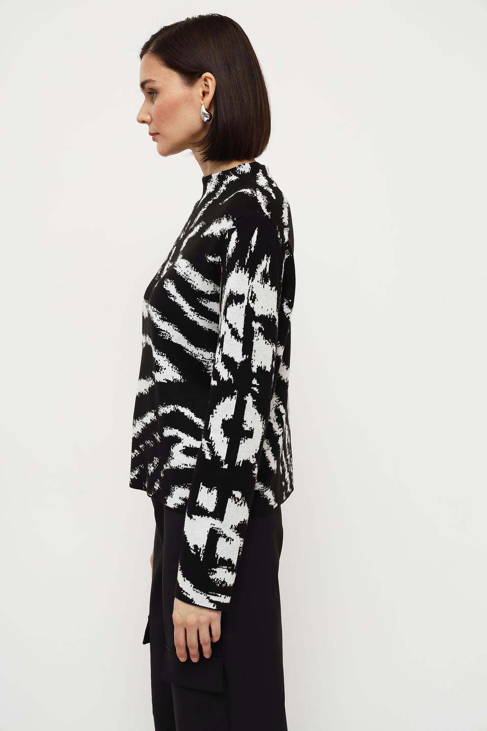 Пуловер Monari с принтом зебра