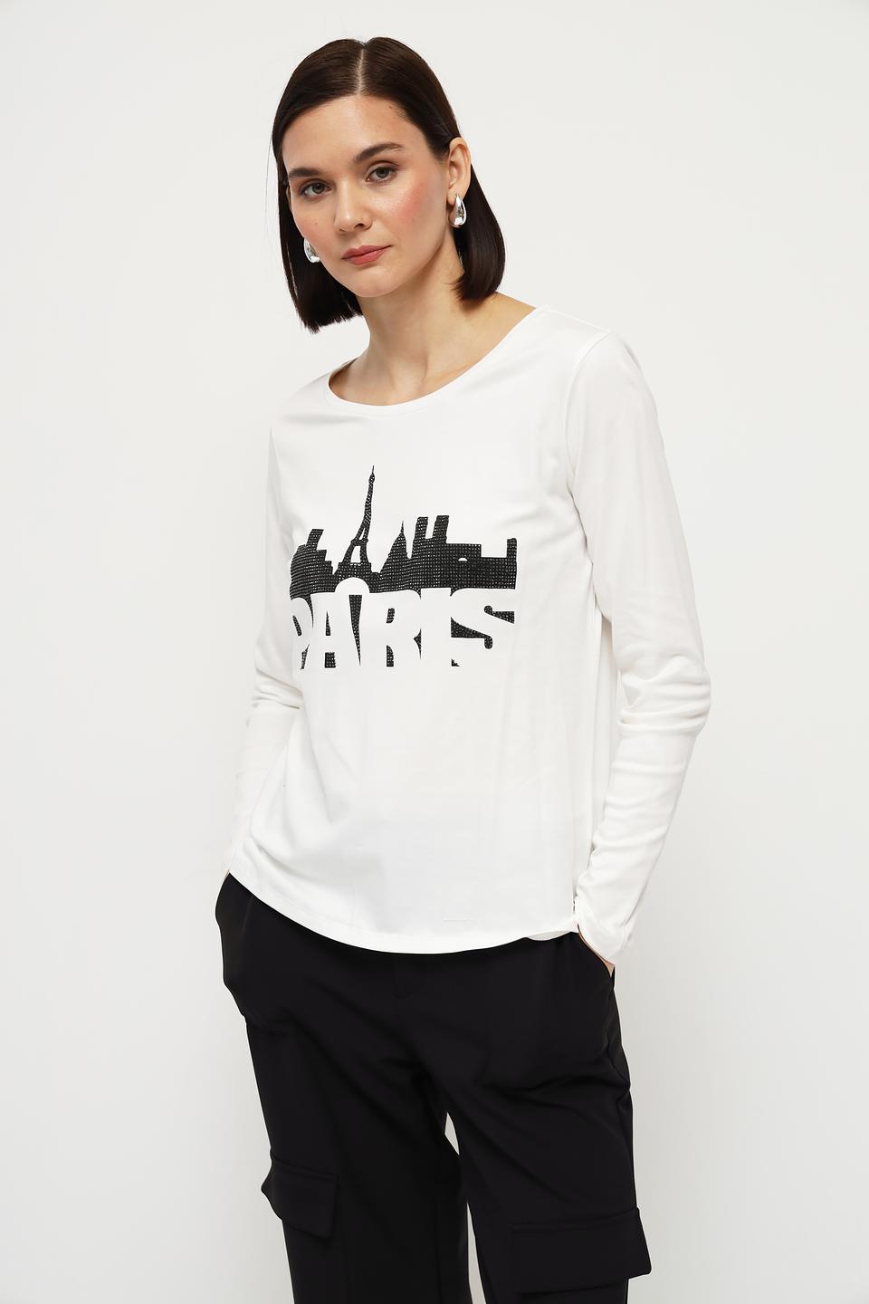 Лонгслив Monari с принтом "Париж"