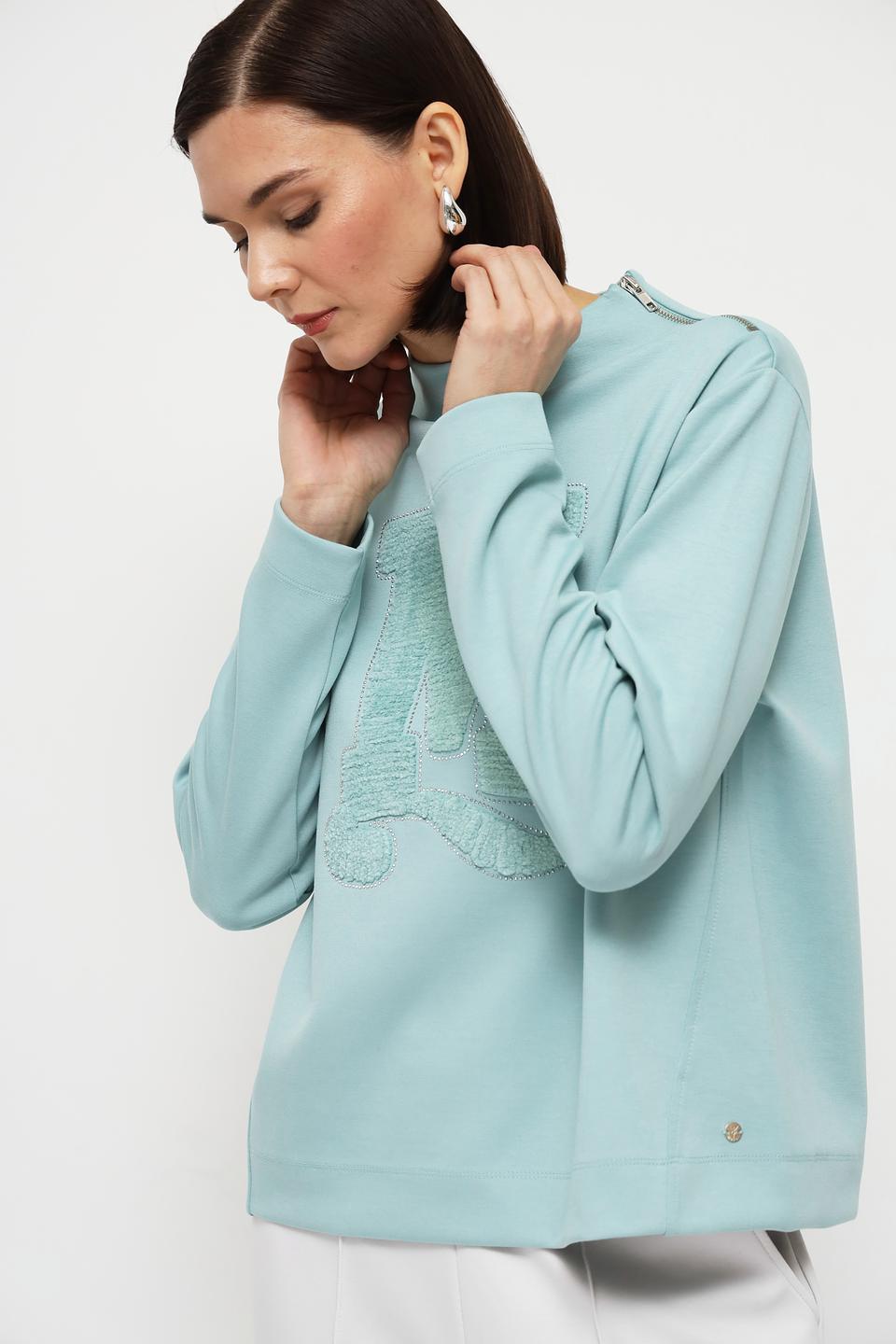 Пуловер Monari с логотипом M мятный