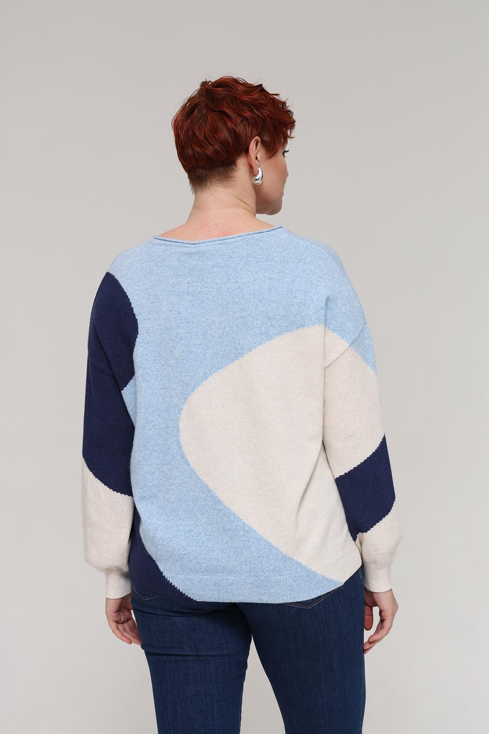 Пуловер Olsen с геометрическим рисунком