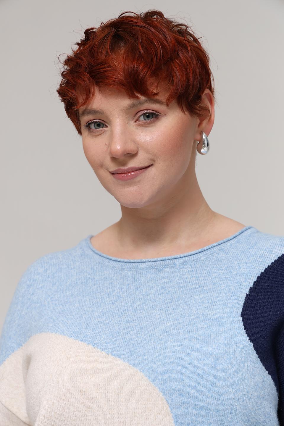 Пуловер Olsen с геометрическим рисунком