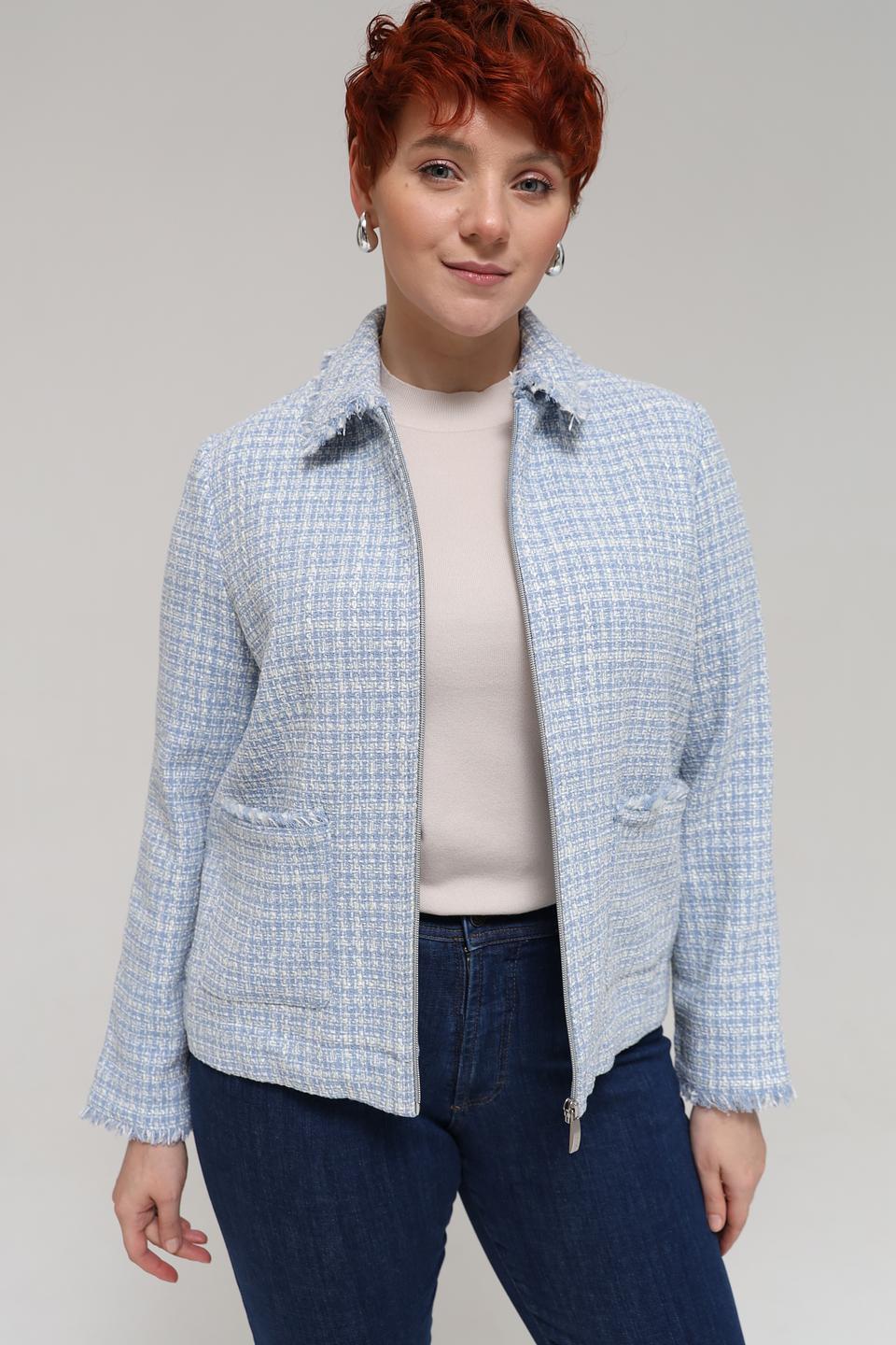 Жакет на молнии Olsen в клетку