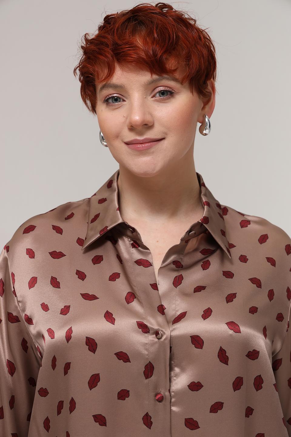 Блуза Luisa Cerano с принтом губ