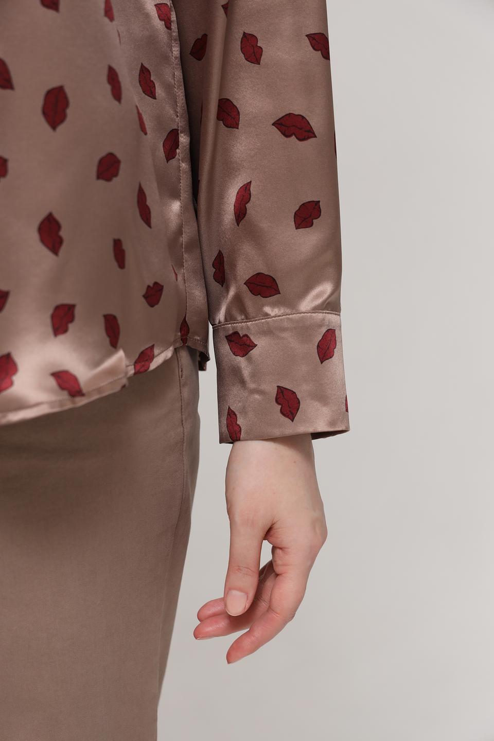 Блуза Luisa Cerano с принтом губ