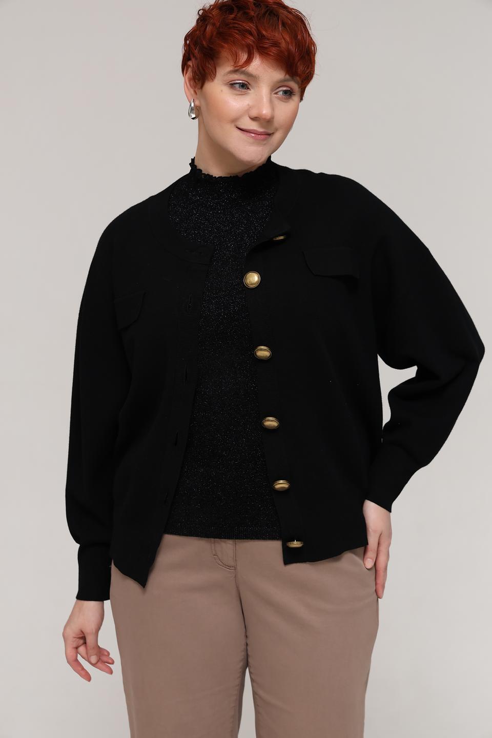 Жакет Luisa Cerano чёрный с пуговицами