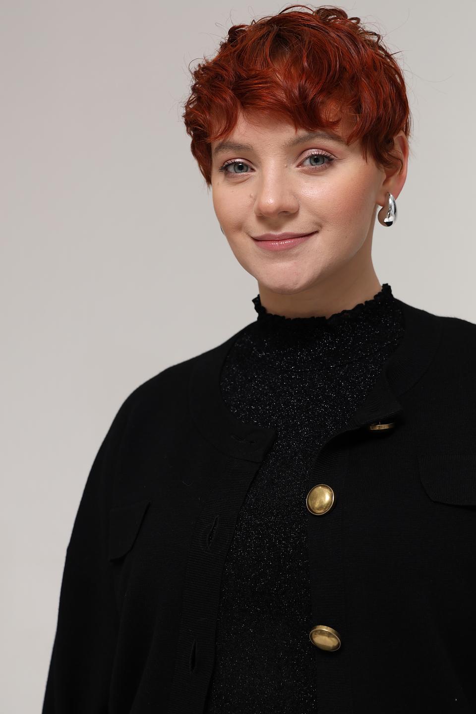 Жакет Luisa Cerano чёрный с пуговицами