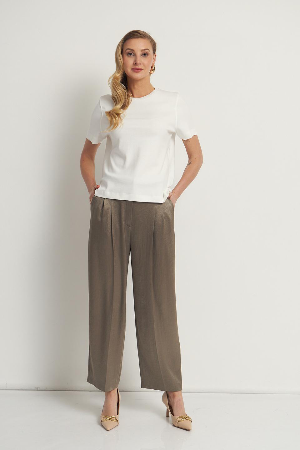 Брюки Marc Cain палаццо оливковые