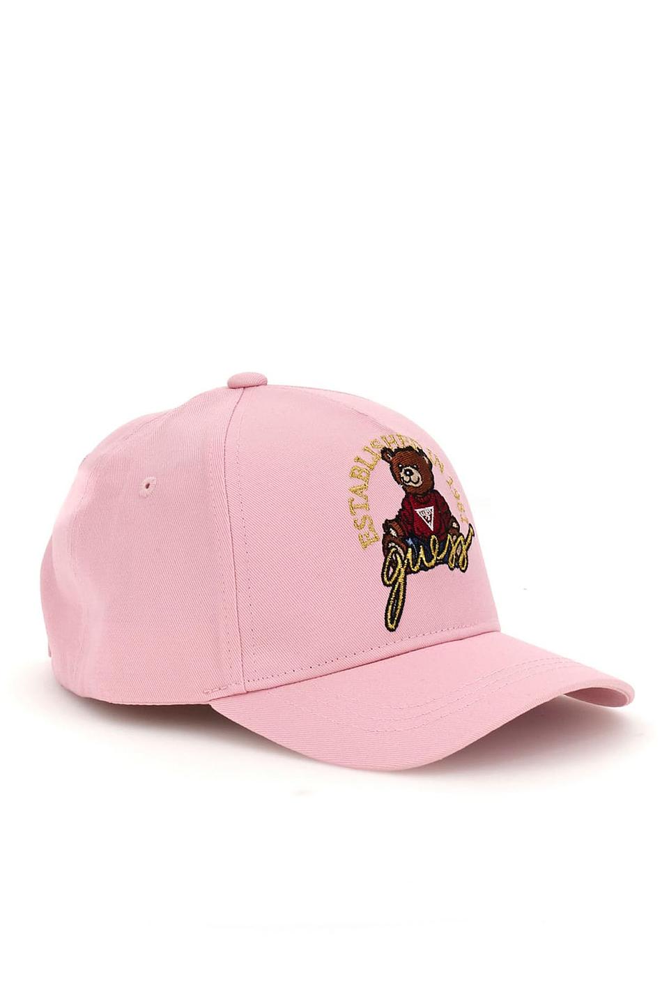 Кепка Guess с медведем розовый