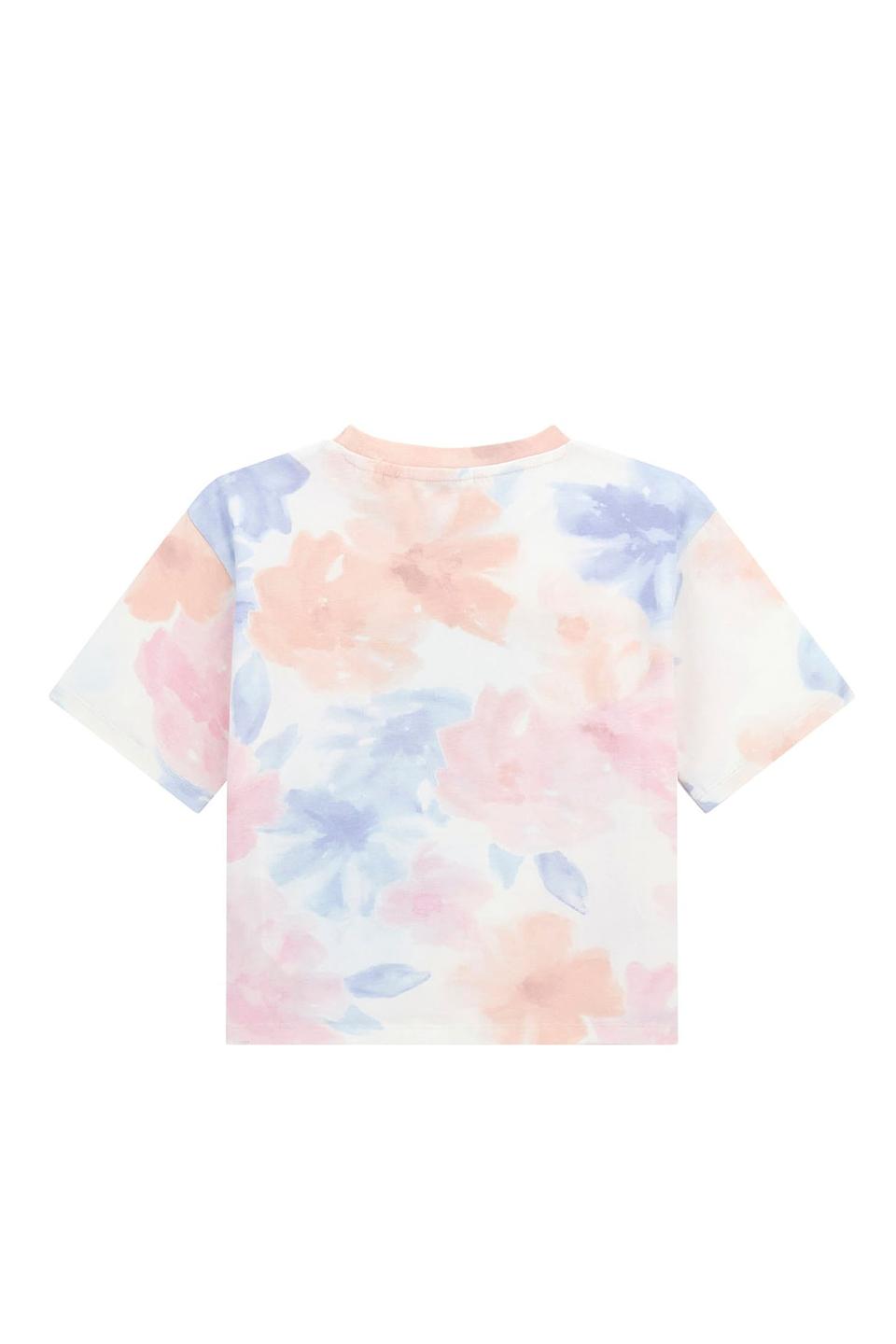 Футболка Guess дев. с логотипом и цветочным принтом