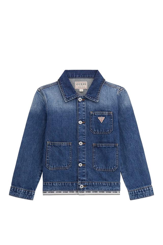 Джинсовая куртка Guess для девочки синяя