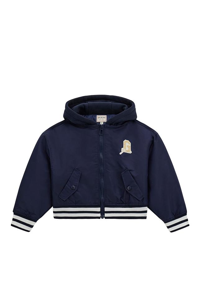 Куртка Guess для девочки синяя с логотипом