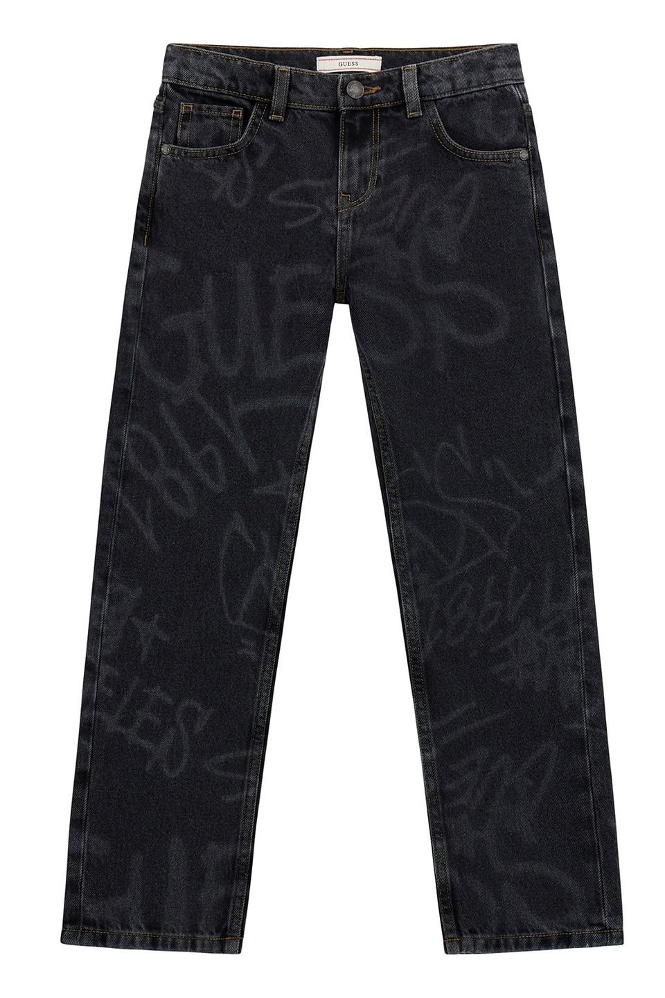 Брюки Guess детские с принтом чёрные