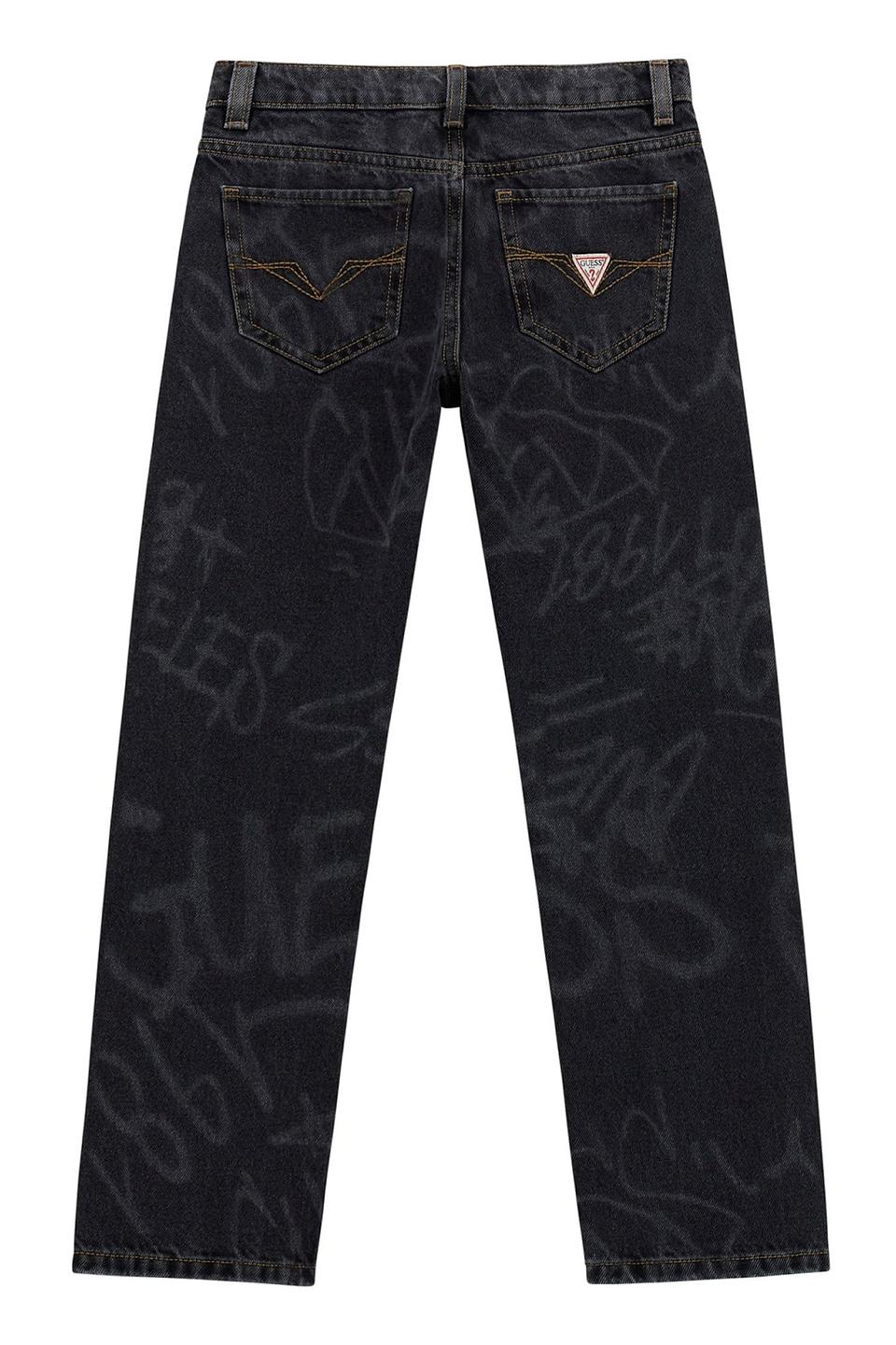 Брюки Guess детские с принтом чёрные