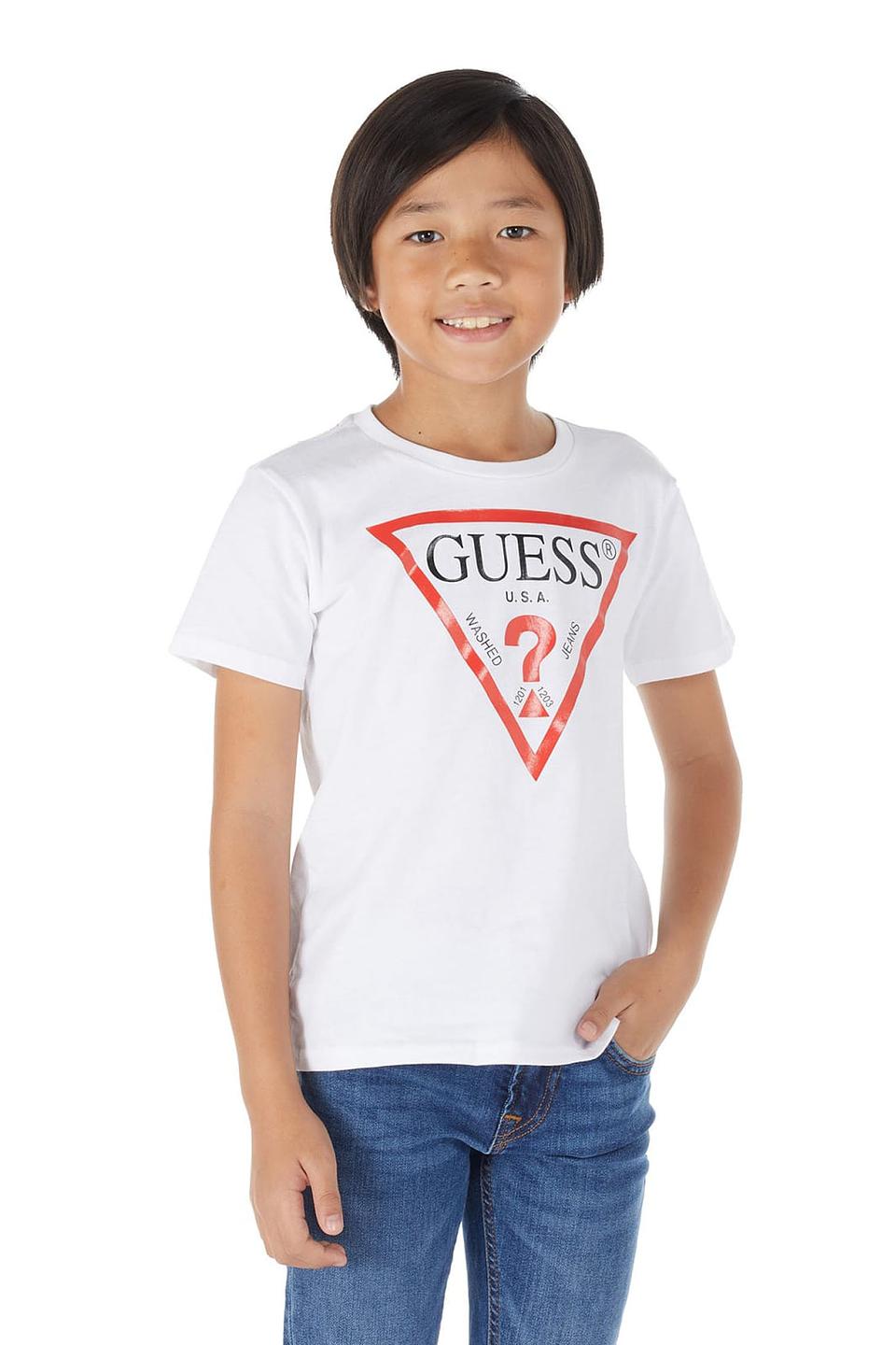 Футболка Guess детский белый с логотипом