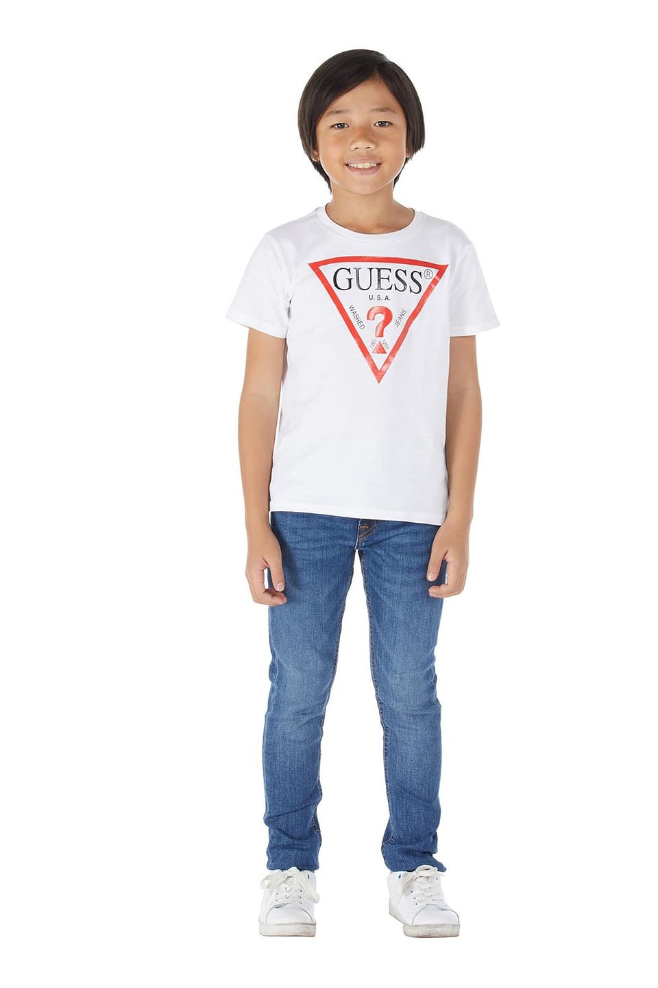 Футболка Guess детский белый с логотипом