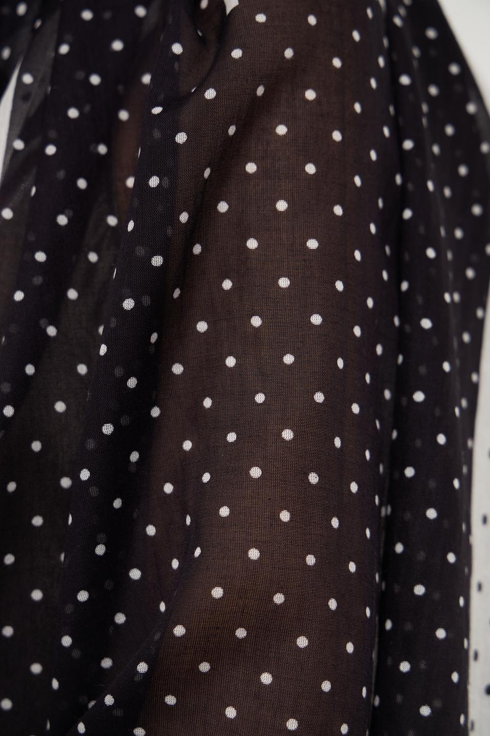 Шарф Marc O Polo в горошек чёрный